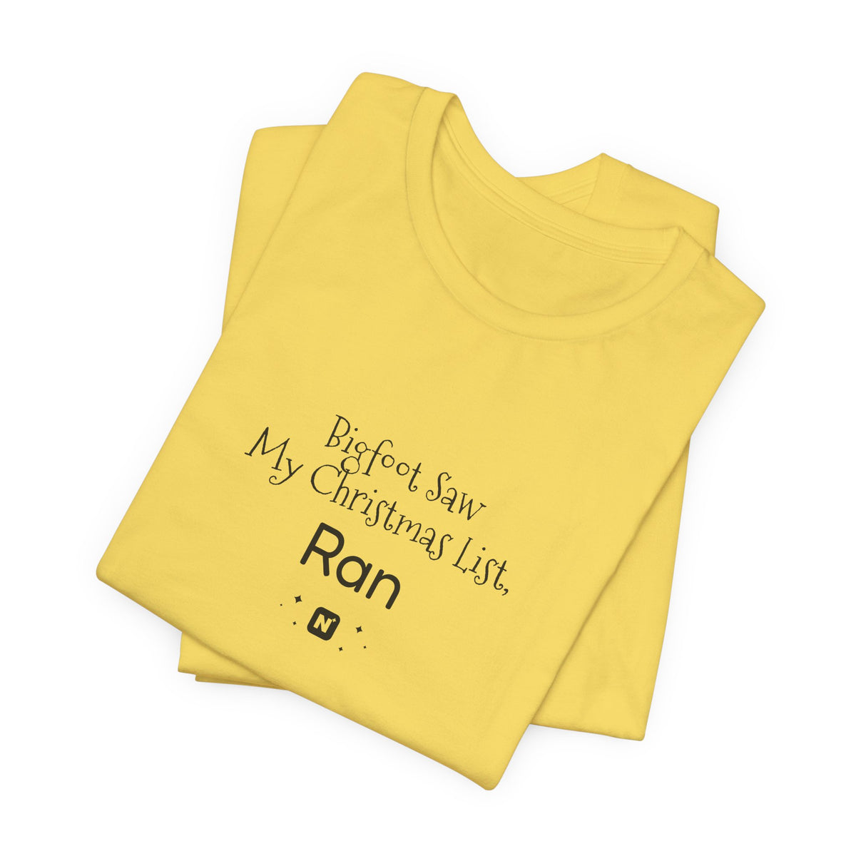 Bigfoot Christmas List T-shirt – original NewGiftDay design, view 173