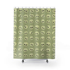 Quirky Cartoon Skull Pattern Shower Curtain Gift: Playful Spooky for Unique Homes