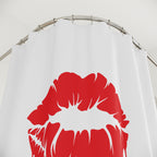 "Kiss Me" Dripping Lips Shower Curtain Gift: Edgy Romance for Bold Bathrooms