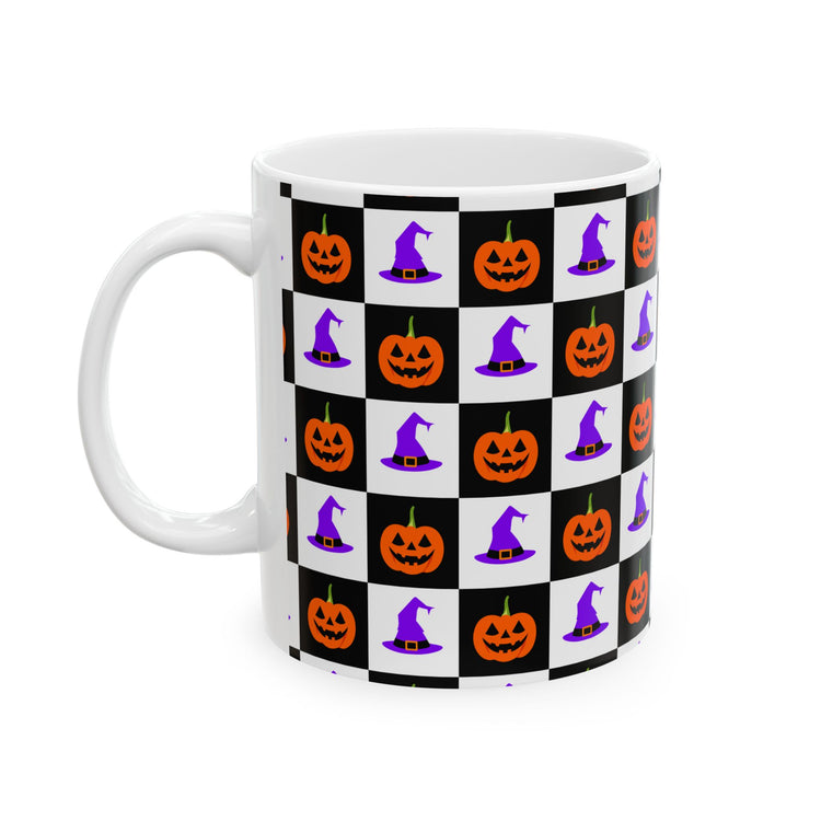 Jack-O'-Lantern Parade Ceramic, (11oz 15oz) mug – original NewGiftDay design, view 3