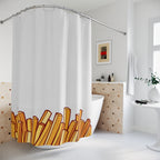 French Fries Border Shower Curtain Gift: Playful Foodie Fun for Quirky Homes