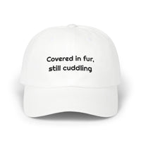 Covered in fur still cuddling Printed Dad for Pet Errands hat – original NewGiftDay design