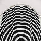 Hypnotic Concentric Circles Shower Curtain Gift: Op Art Drama for Modern Homes