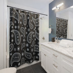 Classic Black & White Paisley Shower Curtain Gift: Timeless Boho Chic for Edgy Homes