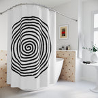 Hypnotic Black & White Spiral Shower Curtain Gift: Zen Decor for Modern Homes