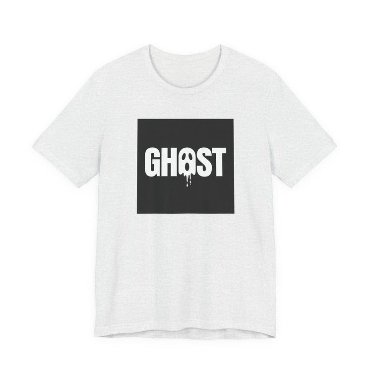 Dripping Ghost Face T-shirt in ash – original NewGiftDay design