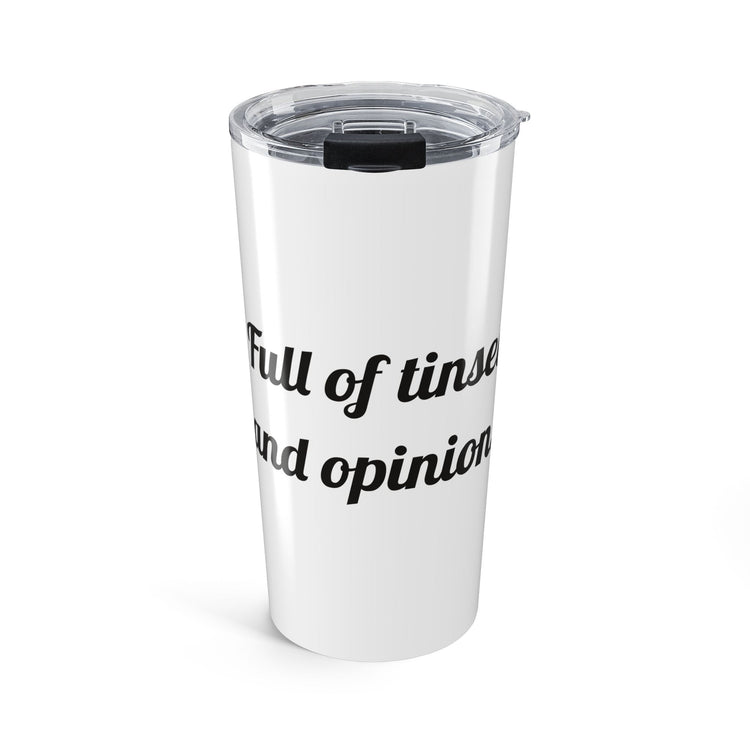 Full of tinsel and opinions Stainless Steel Travel Mug Tumbler for Festive Errands design
