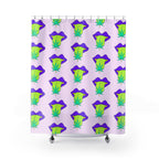 Quirky Purple Lips & Maple Leaf Shower Curtain Gift: Playful Pop Art for Bold Homes