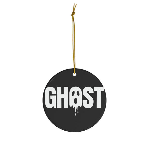 Dripping Ghost Lettering Halloween Ornament Keepsake design