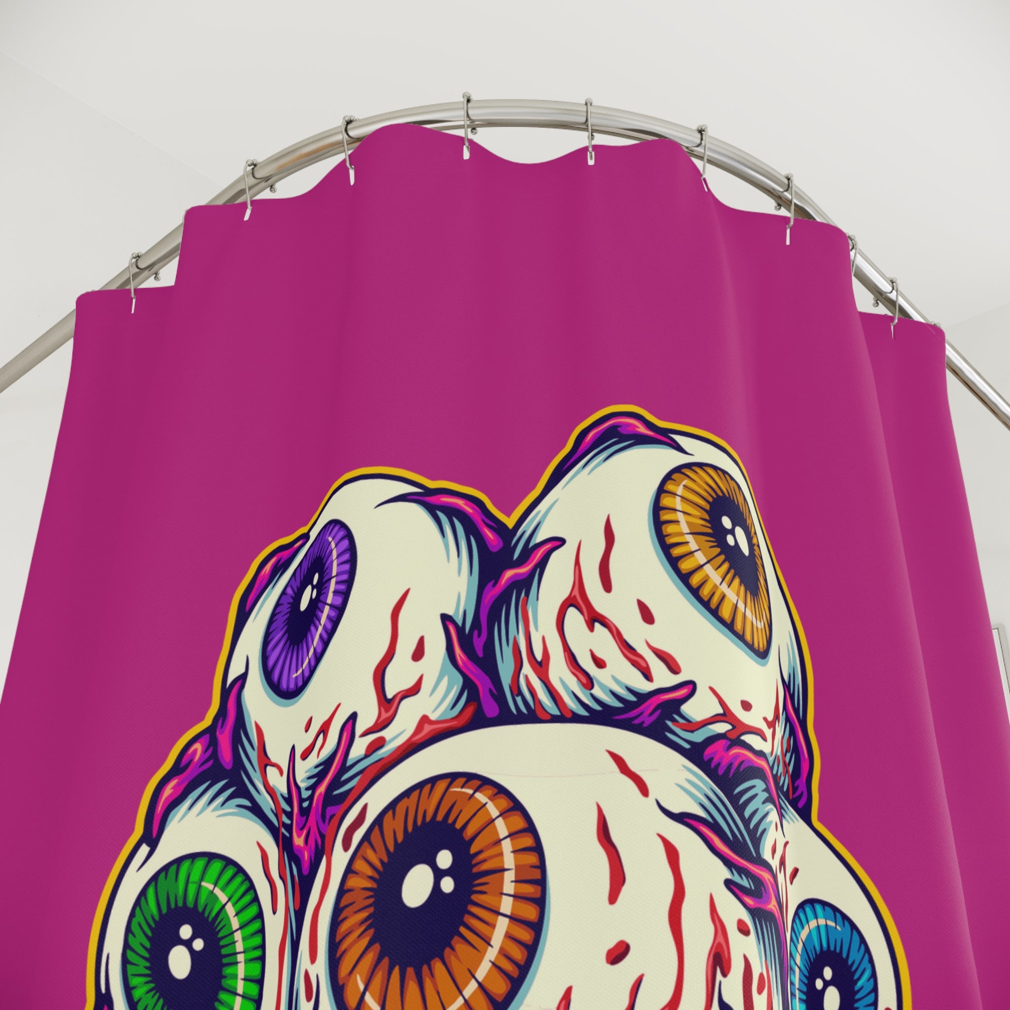 Gross-Out Melting Eyeball Cluster Shower Curtain Gift: Horror Punk for Edgy Homes