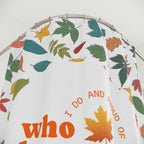 "Proud Autumn Lover" Leaf Frame Shower Curtain Gift: Expressive Fall for Vibrant Homes