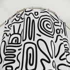 Monochrome Doodle Art Shower Curtain