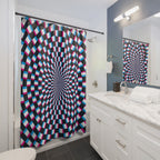 Hypnotic Op Art Vortex Shower Curtain Gift: Mind-Bending Style for Unique Homes