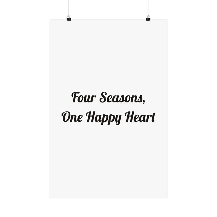 Four Seasons One Happy Heart poster – original NewGiftDay design