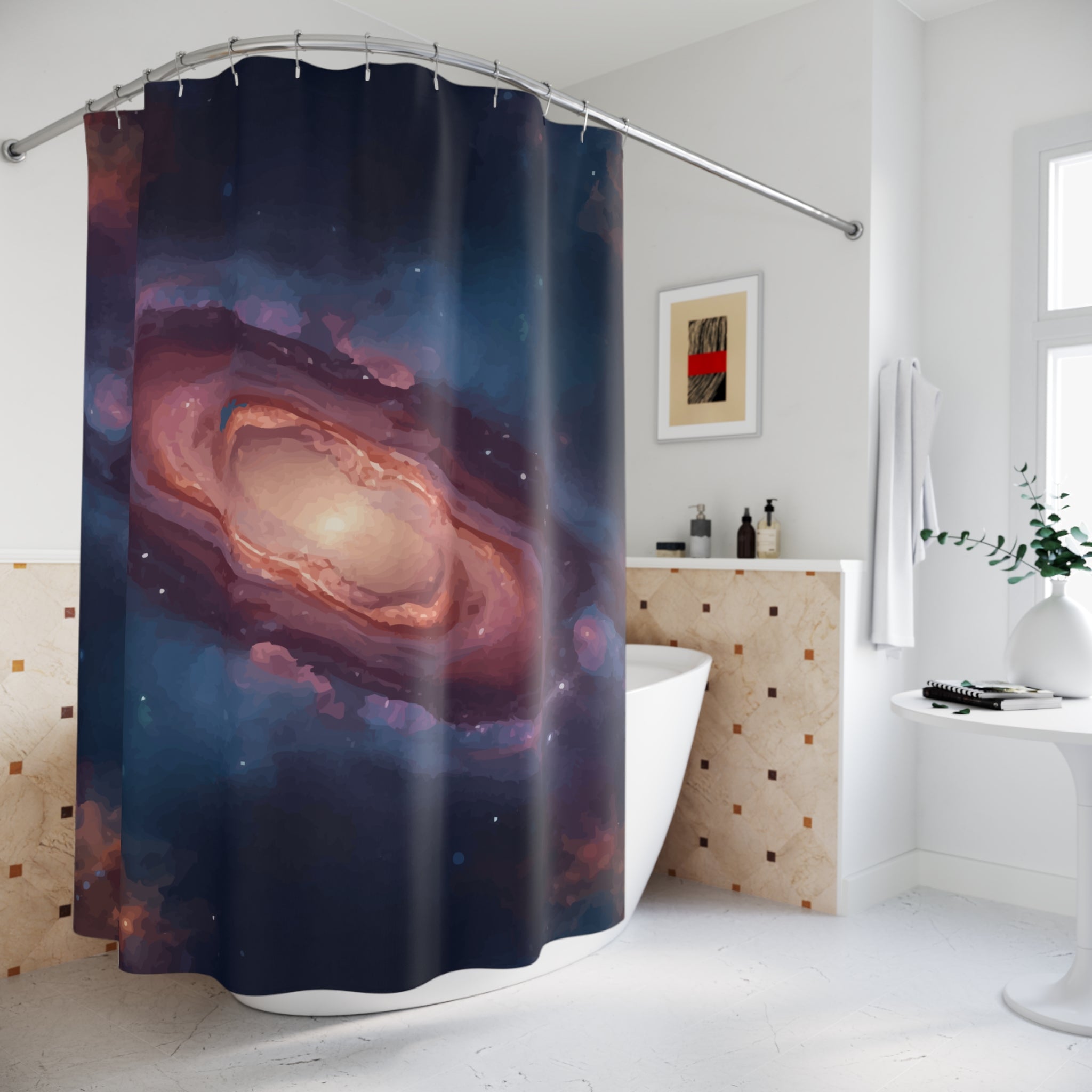 Cosmic Galaxy Nebula Photo Shower Curtain Gift: Infinite Wonder for Celestial Homes