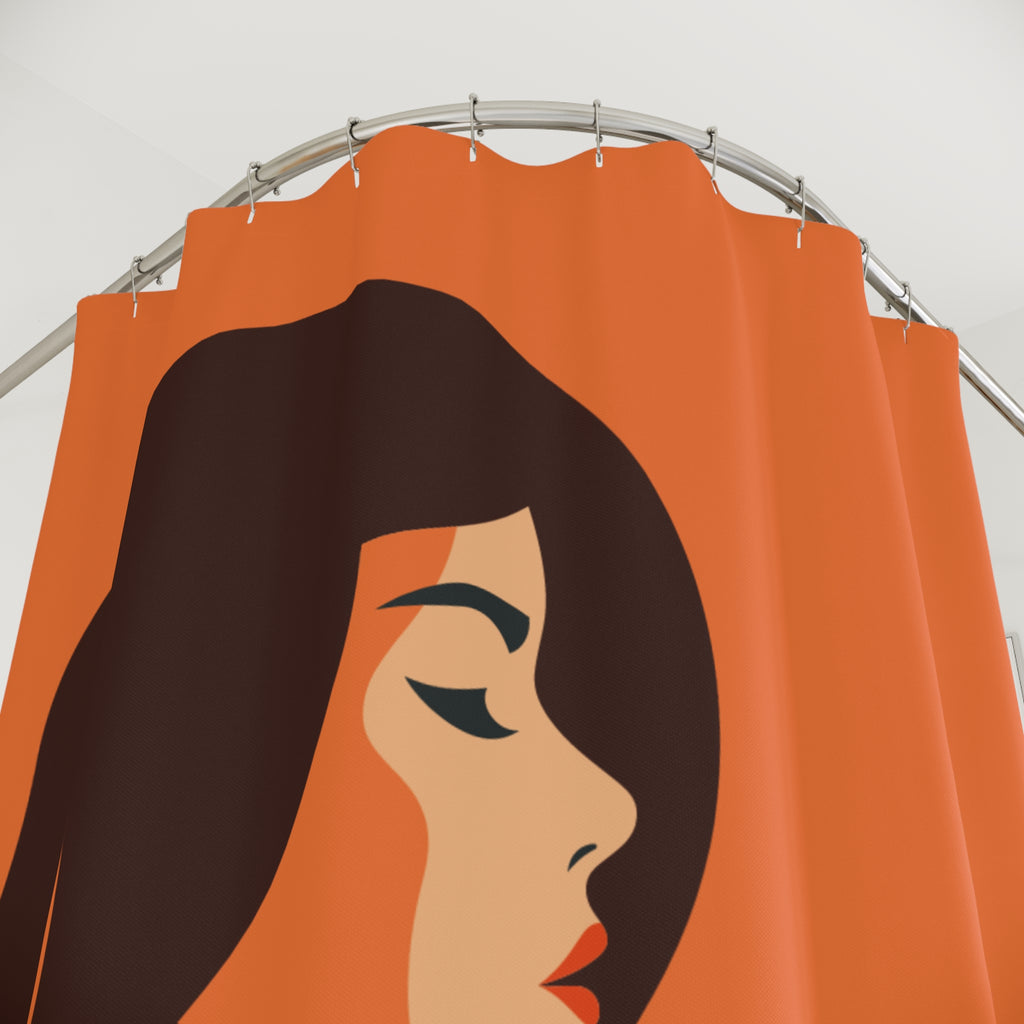 Elegant Profile Woman Shower Curtain Gift: Minimalist Grace for Modern Retreats