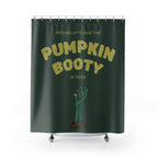 "Pumpkin Booty" Zombie Hand Shower Curtain Gift: Humorous Horror for Cheeky Homes