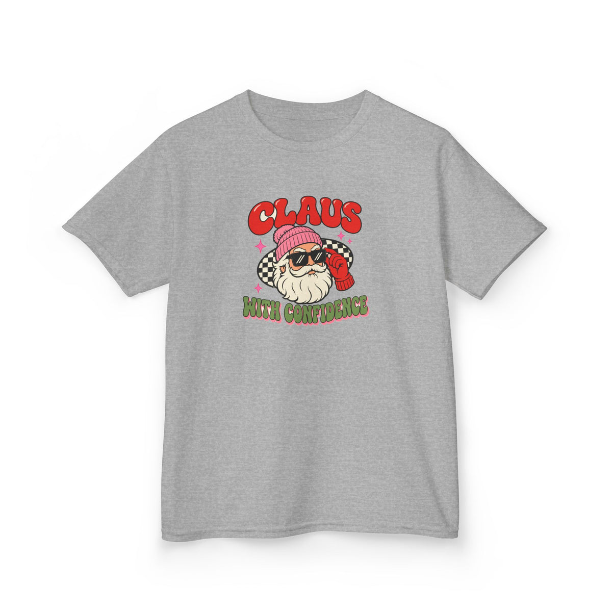 Claus With Confidence Kids Heavy Cotton™ kids tee – original NewGiftDay design, view 9