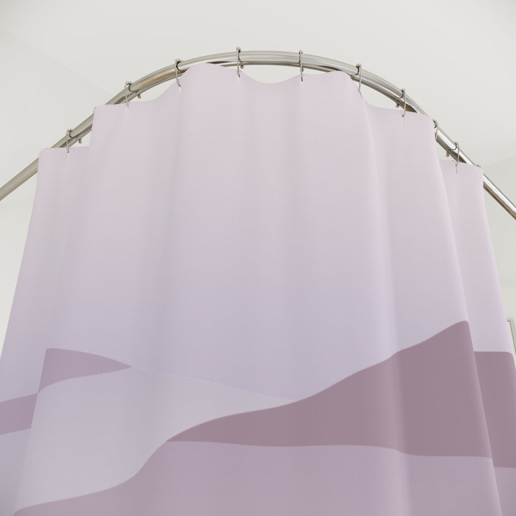 Abstract Purple Hills Shower Curtain Gift: Mystic Landscape for Serene Spaces