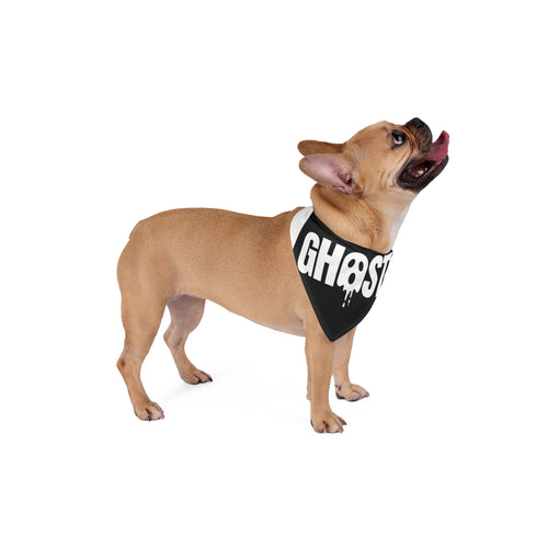 Spooky Ghost Lettering for Halloween pet bandana – original NewGiftDay design