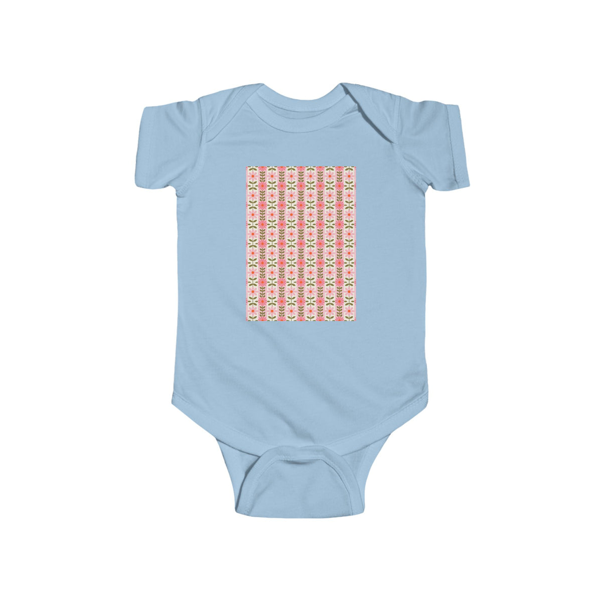 Retro Daisy Blooms baby bodysuit – original NewGiftDay design, view 3
