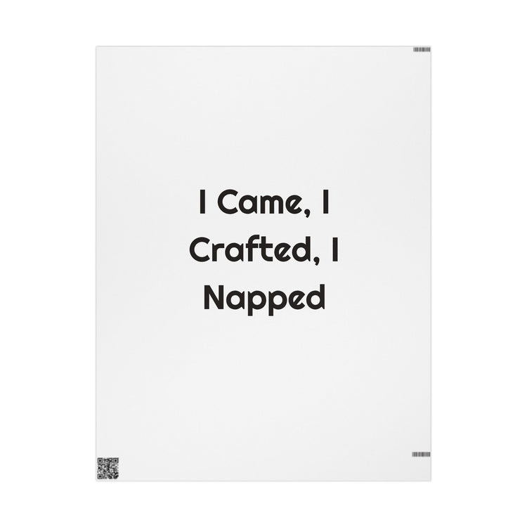 I Came, I Crafted, I Napped Gift Wrapping Paper for Makers design