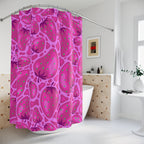 Pink on Pink Strawberry Pop Art Shower Curtain Gift: Whimsical Fruit for Vibrant Homes
