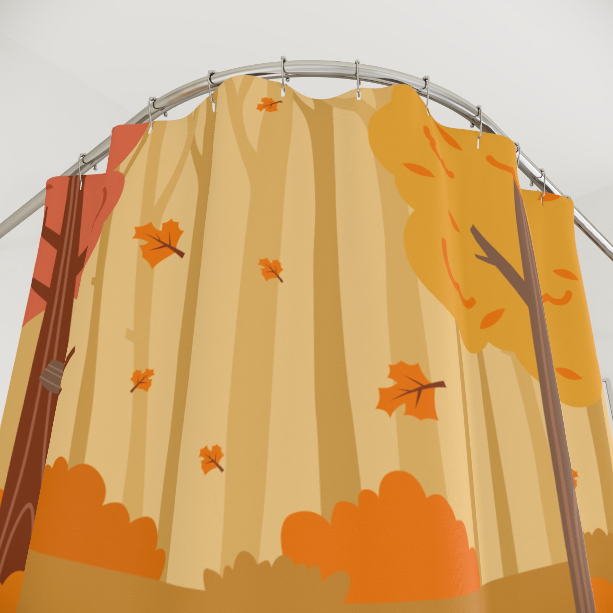 Whimsical Autumn Woodland Friends Shower Curtain Gift: Charming Fall for Animal Lovers