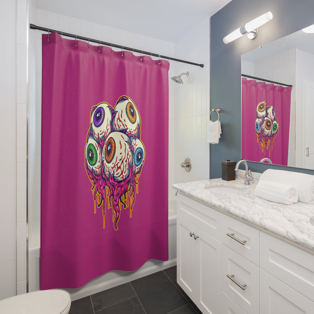 Gross-Out Melting Eyeball Cluster Shower Curtain Gift: Horror Punk for Edgy Homes