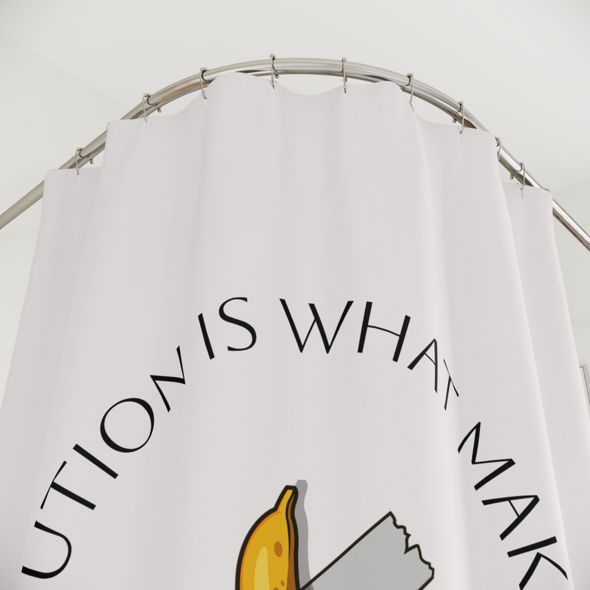 Minimalist Banana Art Shower Curtain Gift: Clean Aesthetics for Fresh Homes