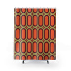 Mid-Century Geometric Shower Curtain Gift: Retro Capsule for Vintage Homes