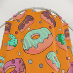 Glazed Donut Orange Pattern Shower Curtain Gift: Sweet Indulgence for Delightful Home