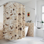 Abstract Speckled Tortilla Texture Shower Curtain Gift: Earthy Minimalism for Calm Spaces