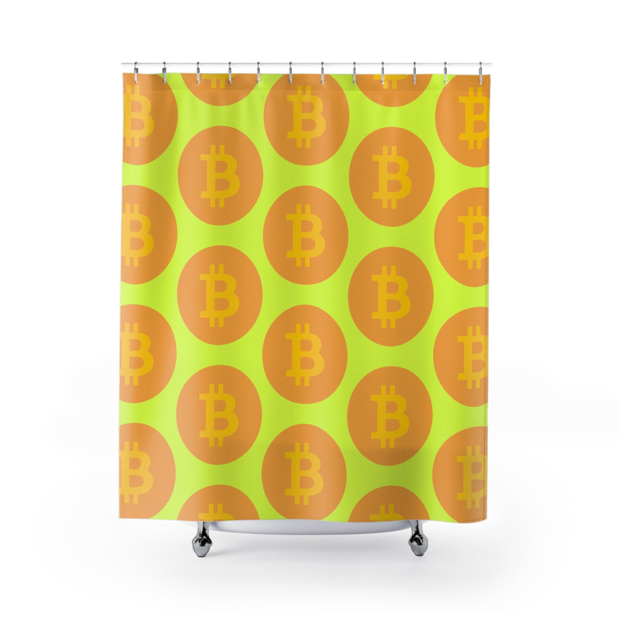 Bitcoin Pop Art Coin Shower Curtain Gift: Crypto Chic for Tech Enthusiasts