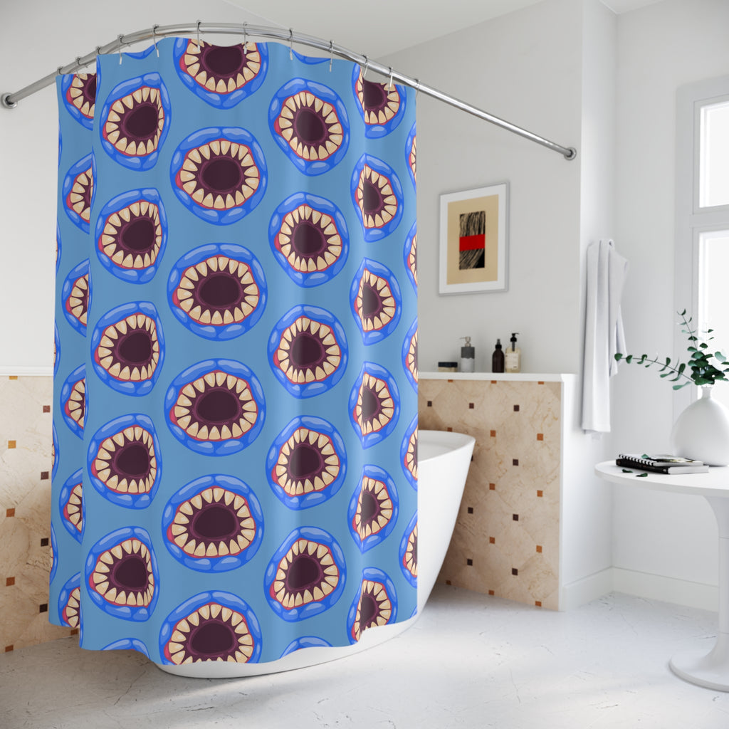 Sharp-Toothed Monster Mouth Shower Curtain Gift: Audacious Art for Edgy Homes