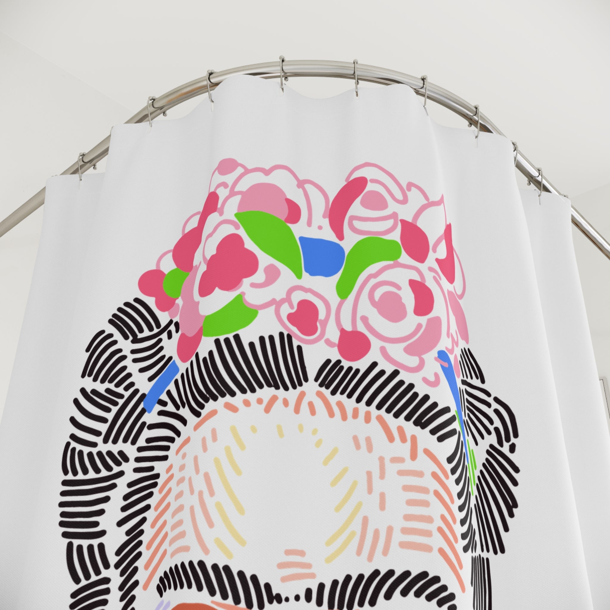 Frida Kahlo Inspired Abstract Shower Curtain Gift: Artistic Icon for Bold Homes