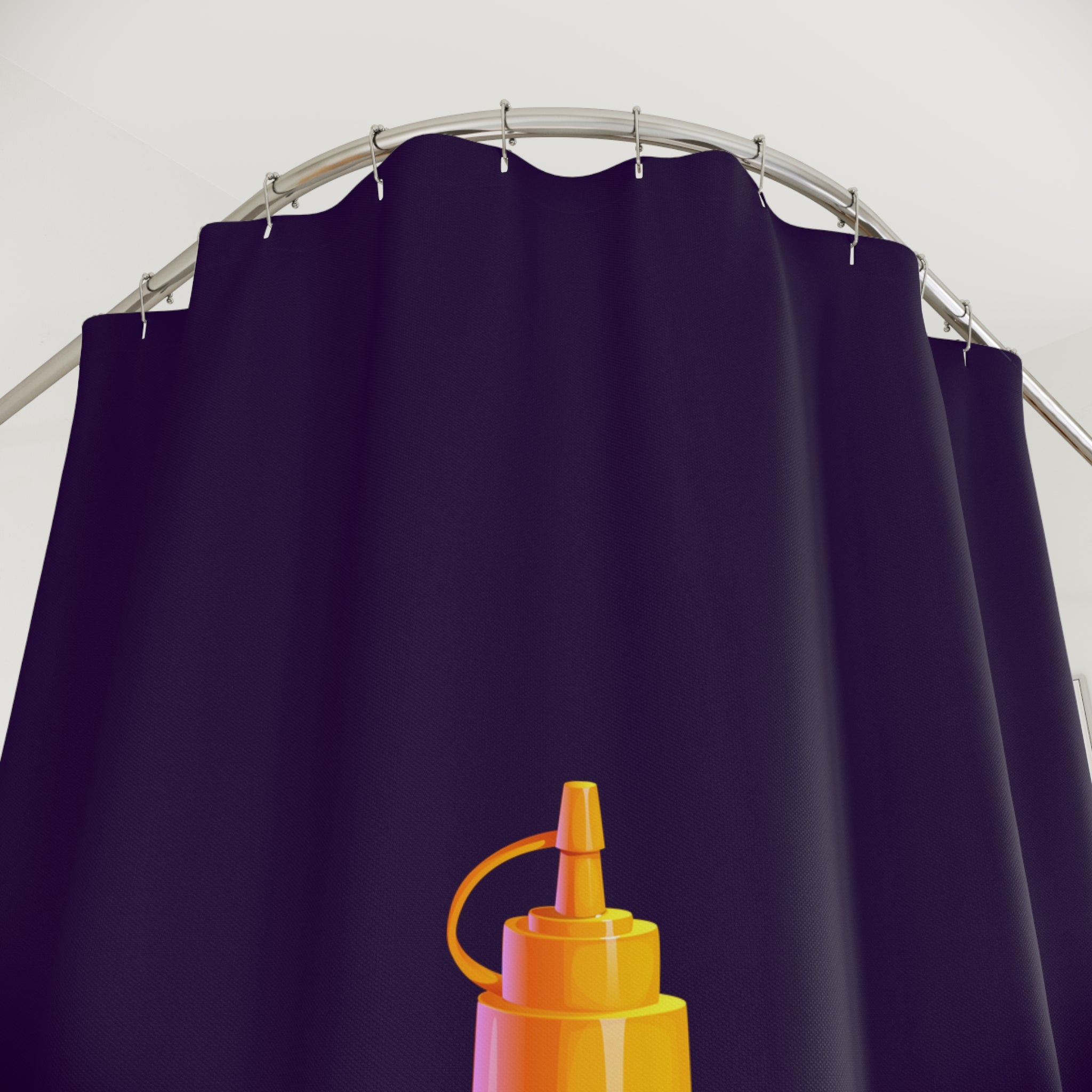 Minimalist Squeeze Bottle Shower Curtain Gift: Pop Art Edge for Foodie Homes