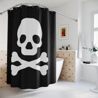 Classic Jolly Roger Skull & Crossbones Shower Curtain Gift: Pirate Flair for Adventurous Homes