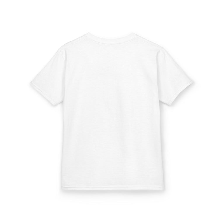 Claus With Confidence Kids Heavy Cotton™ kids tee in white – original NewGiftDay design