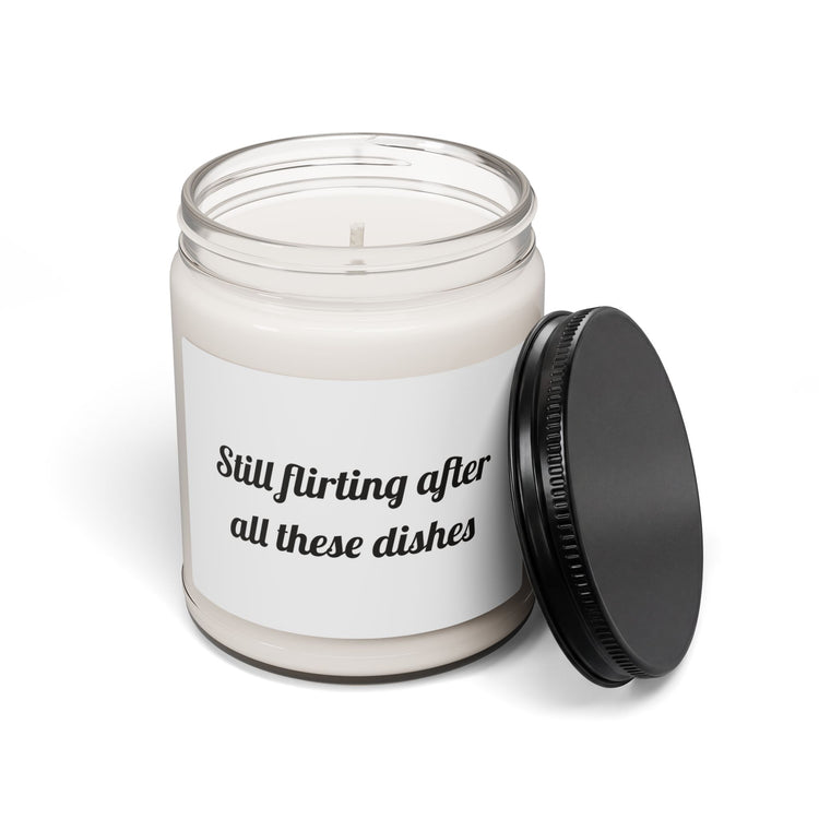 Still flirting after all these dishes Scented Soy for Romantic Evenings candle – original NewGiftDay design, view 2