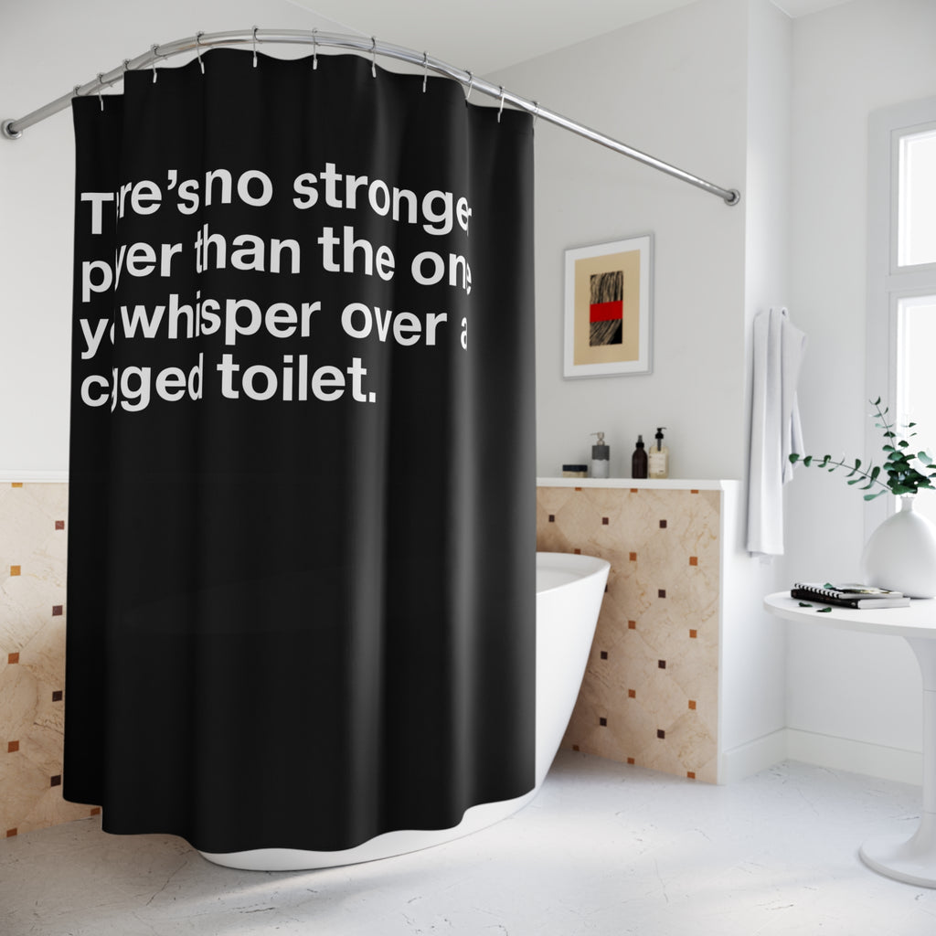Clogged Toilet Prayers Shower Curtain