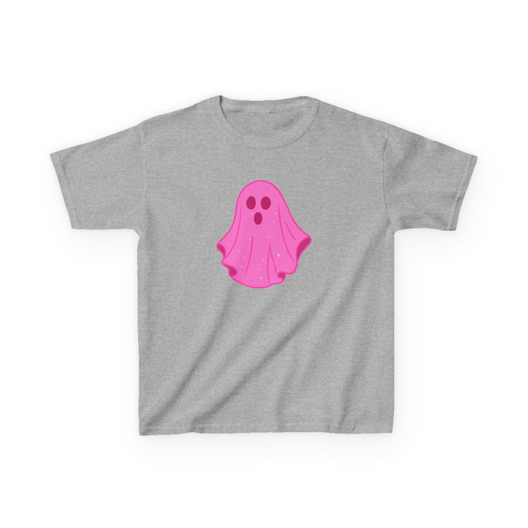 Pink Ghost Parade Kids Heavy Cotton™ kids clothes in sport-grey – original NewGiftDay design