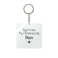 Bigfoot Christmas List keychain – original NewGiftDay design