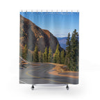 Pikes Peak Winding Road Photo Shower Curtain Gift: Mountain Ascent for Adventurous Homes