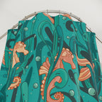 Whimsical Seahorse Kelp Forest Shower Curtain Gift: Enchanted Ocean Vibe for Coastal Homes