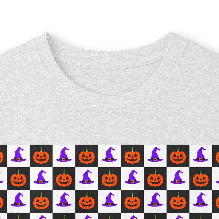 Jack-O'-Lantern Parade long sleeve tee in ash – original NewGiftDay design