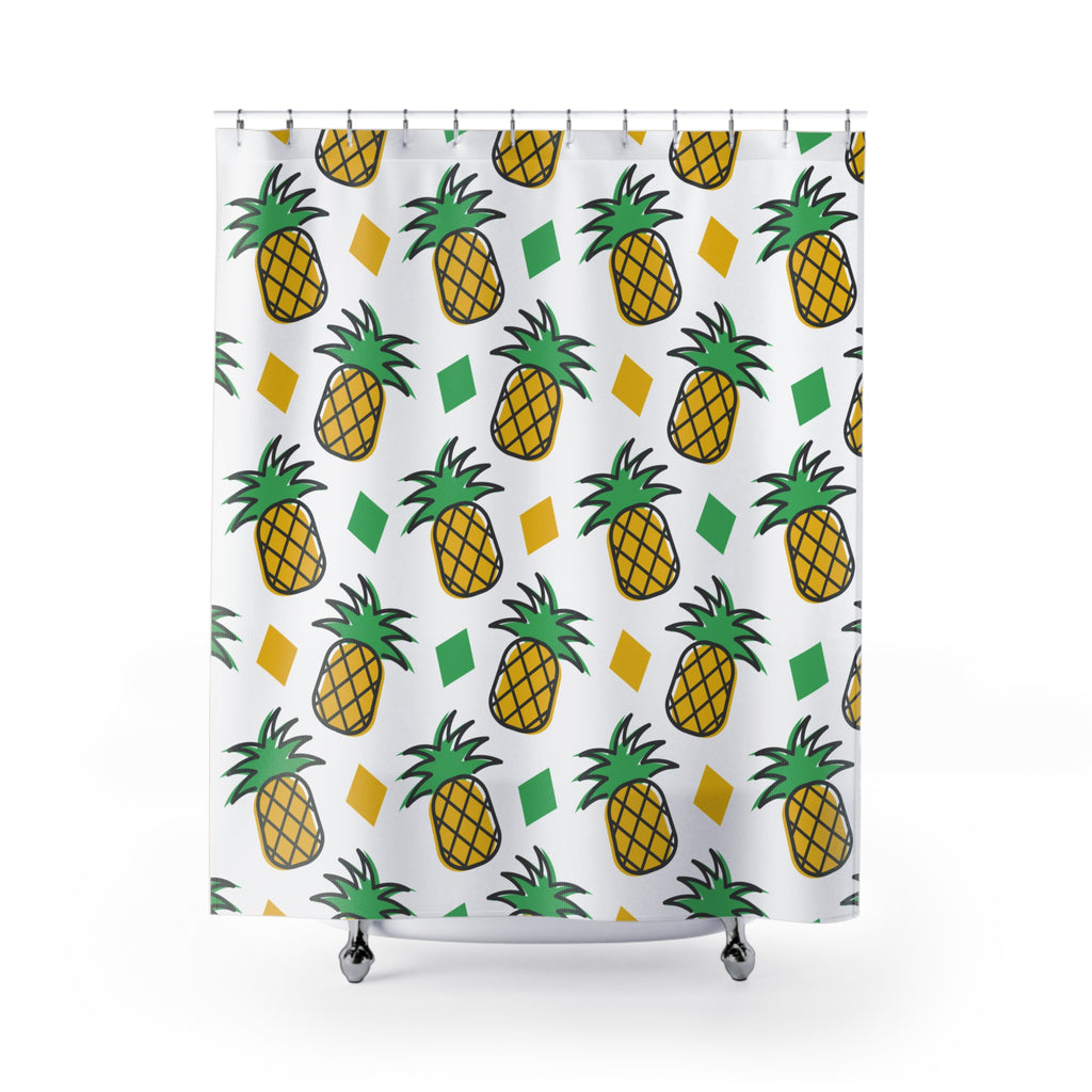 Whimsical Pineapple Pattern Shower Curtain Gift: Tropical Fun for Sunny Homes