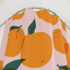 Pink Day Mandarin Shower Curtain