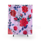 Red Pop Art Rose Garden Shower Curtain Gift: Romantic Drama for Elegant Homes