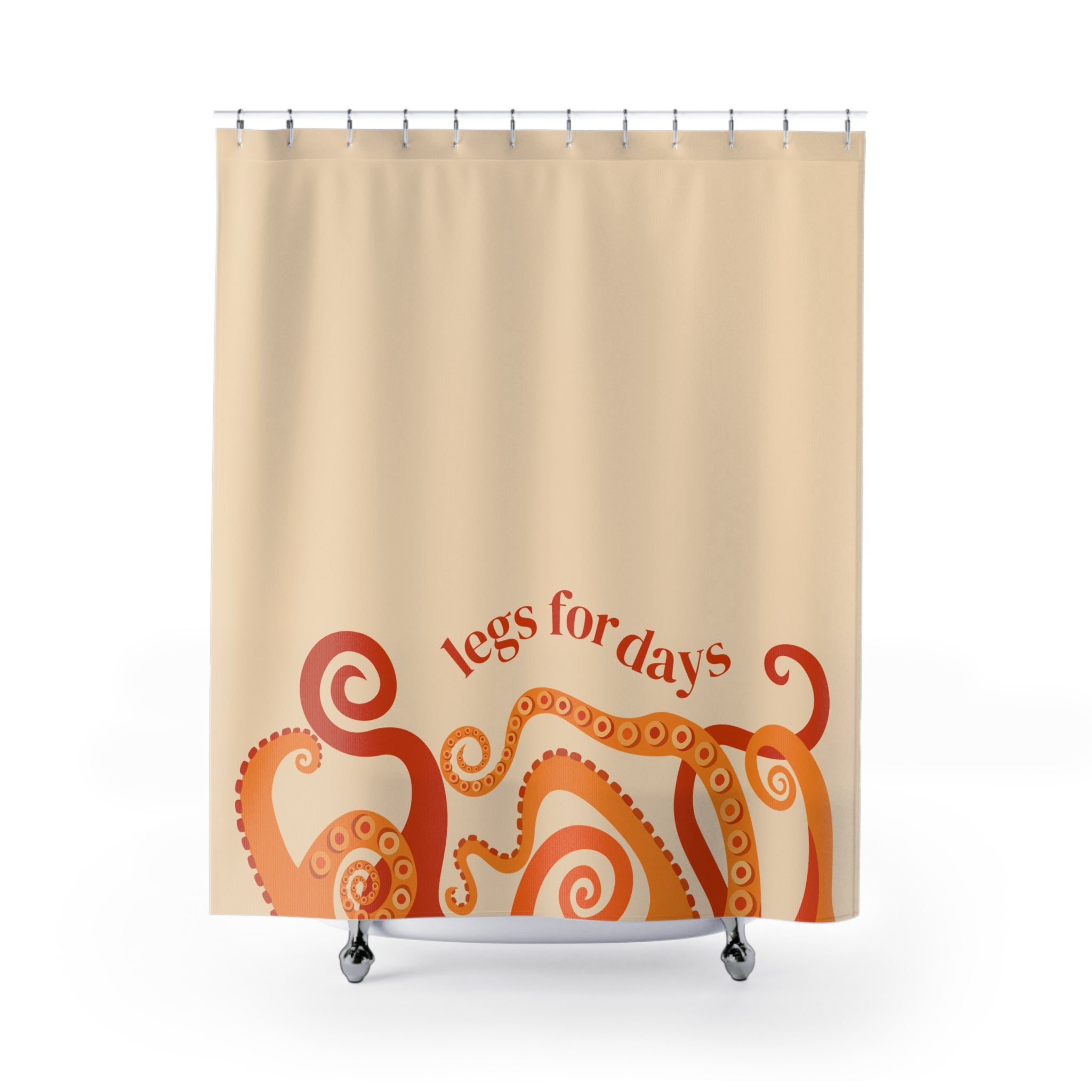 "Legs For Days" Octopus Tentacle Shower Curtain Gift: Humorous Marine Art for Playful Homes